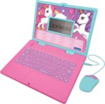 LEXiBOOK - Unicorn Educational and Bilingual Laptop Spanish/English - Toy for Children with 124 Activities to Learn Mathematics, Dactylography, Logic, Clock Reading, Play Games and Music - JC598UNIi2 - Image 2