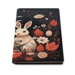 LPSBVNM Cartoon Rabbit Couple Leather Diary Spiral Notebook Hardcover Notebooks Logbook, Leather Material for Work & Note Taking, Journals for Writing Business for Office - Image 2