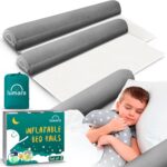 LUMARA Inflatable Bed Rail for Toddlers 2 Pack - Portable Travel Bed Bumpers for Kids Fits Twin Full Queen King Size Beds - Non-Slip Safety Guard Rails - Image 2