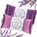 Lavender Eye Pillow for Relaxation, Yoga, Sleeping, Weighted Eye Mask Heated for Headache, Sinus, Dry Eyes Relief, Moist Heat Eye Compress, Meditation Accessories with Aromatherapy, Pack of 2 - Image 2
