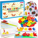 Learning Educational Toys for 2 3 4 5 6 Years Old Boys Girls, See & Spell Matching Letter Game with Alphabet Cards for Kids, Preschool CVC Word Builders Toy, Christmas Birthday Gifts for Age 2-4 4-6 - Image 2