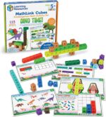Learning Resources MathLink Cubes Kindergarten Math Activity Set: Dino Time! - Math Manipulatives for Elementary School, Kindergarten Toys, Counting Blocks for Classroom Centers and Homeschool - Image 2
