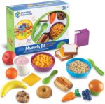 Learning Resources New Sprouts Munch It! Food Set - Food Kitchen Accessories, Pretend Toys, Toddler Picnic Table Games,Kitchen Set, Grocery Fine Motor Skills, Montessori Cooking - Image 2