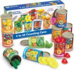 Learning Resources One to Ten Counting Cans - 65 Pieces, Ages 3+, Toddler Activities, Preschool Pretend Play, Supermarket Food Toys - Image 2