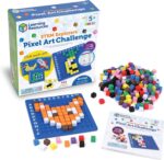 Learning Resources STEM Explorers Pixel Art Challenge - Math Puzzles, Pattern Blocks, Sensory Bin, Arts and Crafts, Math Manipulatives, Building Toys, Montessori - Image 2
