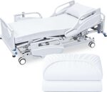 Linteum Textile Supply Bariatric Jersey Knit Fitted Sheets, 42"x84"x14" – 2 Pack – Soft Cotton Blend Hospital Bed Sheets for Nursing Homes, Assisted Living & Healthcare Use – White - Image 2