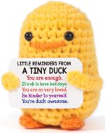 MBL Inspirational Positive Crochet Duck - Funny Cute Little Reminders Emotional Cheer Support Mental Health Duck Christmas Stocking Stuffers Birthday Graduation for Coworkers College Friends Women - Image 2