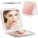MIYADIVA Compact Mirror, 30X Magnifying Mirror, Pocket Mirror for Purse, Travel Makeup Mirror with 30X/1X Magnification, Travel Essentials Mirrors, Precision Tweezers, Present for Girls - Image 2