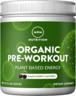 MRM Nutrition Organic Pre-Workout Powder | Black Cherry Flavored | Superfoods + 150mg Natural Caffeine + adaptogens | Clean Energy + Focus| Healthy Blood Flow | Vegan + Non-GMO | 20 Servings - Image 2