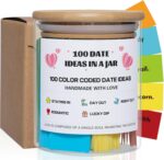 MSEHKM 100 Date Ideas In A Jar Date Night Ideas Color Coded Date Ideas Budget-friendly Date Jar Wedding/Anniversary/Bridal Shower/Newlyweds Gifts for Couples, pure - Image 2