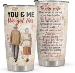 Macorner Gifts for Wife, Wife Gifts, Romatic Valentines day gifts for Her, Christmas gift for Old Couple, You & Me We Got This, Stainless Steel Tumbler 20oz I Love You Her, Anniversary Presents - Image 2