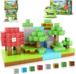 Magnetic Blocks-Build Mine Magnet World, Craft Magnetic Toys for Boys & Girls Age 3-4 4-5 6-8, STEM Montessori Sensory Toys for Toddlers Gifts for 3+ Years Old, 48PCS Fidget 1" Cubes Construction Toy - Image 2