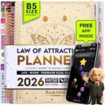 Manifestation Journal – Hourly, Weekly & Monthly Planner with Productivity App | 12-Month Life Organizer & Goal Planner | Spiral Journal, Habit Tracker, Foldable Vision Board & Gift Box - Image 2