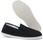 Martial Art Cloth Shoes Kung Fu Tai Chi Cotton Sole Canvas Shoes Black - Image 2