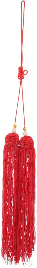 Martial Arts Sword Tassel Secure Hanging Design Vibrant Red Chinese Sword Tassel Pendant for Tai Chi and Fitness Training Decor - Image 2