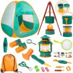 Meland Kids Camping Set with Tent - Toddler Toys for Boys with Campfire, Camping Toys for Kids Indoor Outdoor Pretend Play, Gift Idea for Boys Age 3,4,5,6 Year Old Birthday Christmas (Green) - Image 2