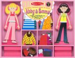 Melissa & Doug Abby and Emma Magnetic Wooden Dress-Up Dolls Play Set (55+ Pieces), Magnetic Dolls, Pretend Play & Preschool Toys for Kids 3+ - Image 2