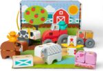 Melissa & Doug Blockables™ Farm Snap and Play, Mix and Match Connectable Wooden Building Blocks Play Set Toy for Preschool Boys and Girls (56 Pcs) - Image 2