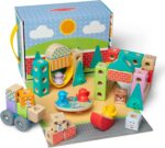Melissa & Doug Blockables™ Town Snap and Play, Mix and Match Connectable Wooden Building Blocks Play Set Toy for Preschool Boys and Girls (73 Pcs) - Image 2