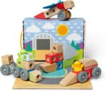 Melissa & Doug Blockables™ Vehicles Snap and Play, Mix and Match Connectable Wooden Building Blocks Play Set Toy for Preschool Boys and Girls (54 Pcs) - Image 2