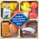 Melissa & Doug Food Groups - 21 Hand-Painted Wooden Pieces and 4 Crates - Image 2