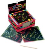 Melissa & Doug Scratch Art Rainbow Mini Notes (125) with Wooden Stylus - FSC Certified - Image 2
