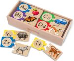 Melissa & Doug Self-Correcting Alphabet Puzzle (52 pcs) with Toy Storage Box, Wooden ABC Puzzles for Toddlers & Preschoolers, Montessori Learning Toys for Girls & Boys 4+ - Image 2