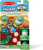 Melissa & Doug Sticker Wow!™ 24-Page Activity Pad and Sticker Stamper, 300 Stickers, Arts and Crafts Fidget Toy Collectible Character – Dinosaur Creative Play Travel Toy for Girls and Boys 3+, - Image 2