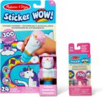 Melissa & Doug Sticker Wow!™ Unicorn Bundle: 24-Page Activity Book, Refillable Sticker Stamper, Mini Pad, 500 Stickers, Arts and Crafts for Kids Ages 3+ - Image 2