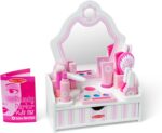 Melissa & Doug Wooden Beauty Salon Play Set, 18-Piece Vanity with Pretend Play Toys, Makeup, Mirror, Accessories & More, Preschool Toys for Girls & Boys Ages 3+ - FSC Certified - Image 2