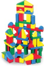 Melissa & Doug Wooden Building Blocks, 100-Piece Set of Sorting & Stacking Toys in 4 Colors and 9 Shapes, Classic Toddler Toys for Girls & Boys Ages 2+ - FSC Certified - Image 2