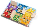 Melissa & Doug Wooden Latches Board Sensory Activity Toy for Kids, Doors and Locks Toy, Wooden Busy Board, Toddler Toys for Ages 3+ - Image 2