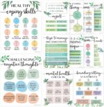 Mental Health Posters - 12 PCS (11"x14") - Coping Skills, Boundary Statements and Growth Mindset for Classroom, Therapy Office, Counseling Decor, Mental Health Gifts, School Counselor, Psych Supplies - Image 2