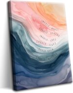 Mental Health Wall Art, Therapy Office Pictures Wall Decor, Inhale Exhale Meditation Art Paintings, Inspirational Canvas Prints, Therapist Artwork for Meditation Room Calming Corner, Framed 12x16 Inch - Image 2