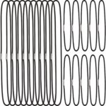 Mini Skater Travel Notebook Elastic Bands for Refillable Travel Journals Planners, Two Sizes, Pack of 20 (A5 & Passport Size, Black) - Image 2