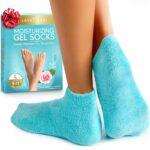 Moisturizing Socks - Gel Silicone Aloe Spa Socks (Sizes 9-11) Infused with Vitamin E & JoJoba Oil - Self Care Gifts for Women, Spa Gifts for Women, Stocking Stuffers for Adults - Image 2