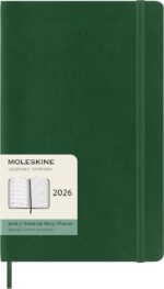 Moleskine Classic 12 Month 2026 Weekly Planner, Soft Cover, Large (5" x 8.25"), Myrtle Green, 144 pages - Image 2