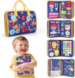 Montessori Busy Book for Toddlers Age 3-5, 12-in-1 Toddler Learning Activities, Preschool Educational Sensory Toys, Travel Airplane Car Toy , Fine Motor Skills Book, Birthday Gift for Boys Girls - Image 2