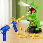 Moveable Dinosaur Shooting Toys for Kids 3-8 Years, Movable Shooting Target Toy with Air Pump Guns, Interactive Competition Game Gift for Boys and Girls Ages 3 4 5 6 7 8 Years Old - Image 2