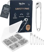 Mr. Pen 300 Pack Safety Pins, Assorted 5 Different Sized, Nickel Plated Steel, Rust Resistant, Small & Large Sizes, Bulk, for Clothes, Crafts, Pinning, Sewing, Art - Image 2