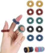 Mr. Pen- Spiky Sensory Rings, 10 Pack, Stress Relief Fidget Sensory Toys, Fidget Rings, Fidget Ring for Anxiety, Stress Relief Rings, Massager for Fidget ADHD Autism - Image 2