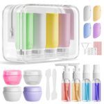 Muslish 21 Pack Leak Proof Silicone Travel Bottles Set, TSA Approved Containers for Toiletries, Travel Size Accessories and Shampoo Conditioner Bottles with Toiletry Bag (BPA Free) - Image 2