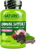 NATURELO Immune Support – Vitamin C, Elderberry, Zinc, Echinacea – Natural Immunity Boost w/Antioxidant, Herbal & Mineral Defense - 60 Vegan Capsules - Image 2