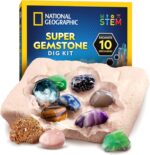National Geographic Gemstone Dig Kit – Dig Up 10 Real Gemstones and Crystals, Science Kit for Kids, Gem Digging Kit, Gift for Girls and Boys, Mining Kit, Rock Collection - Image 2
