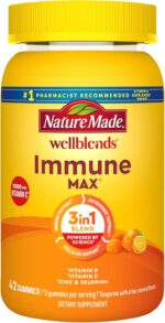 Nature Made Wellblends ImmuneMAX Gummies, Vitamin C 1000mg + Zinc, Selenium, & Vitamin D3 5000 IU, Immune Support Supplement, 42 Gummies - Image 2