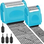 Nezyo 2 Pack Identity Protection Roller Stamp Identity Theft, Confidential, Privacy Roller Stamp Information Blocker and 4 Pack Refill Ink for ID Account Data Address Security(Blue) - Image 2