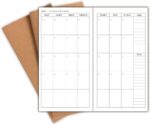 Nokingo 3-Pack Travelers Notebook Calendar, Travelers Notebook Inserts, Undated Traveler Notebooks Monthly, 4.25"x8.25" Traveler Calendar Insert - Image 2