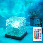 Ocean Wave Projector Light, 16-Color Luminorthe Cube Lamp & App Remote, 3D Holographic Water Ripple Romantic Ambient Lighting for Child's Room, Meditation Relaxation, Night Light - Image 2