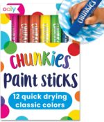 Ooly Chunkies 12 Mess Free Paint Sticks For Kids, Tempera Paint Sticks Kid Safe Colors, No Mess Quick Drying Art Supplies for Toddlers and Kids - Image 2