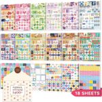 Ospelelf Planner Stickers, 18 Sheets Monthly Calendar Sticker Pack, Inspirational Motivational Quotes Festivals Label Sticker, for Decorating Organizers Scrapbooks Laptops Cups - Image 2